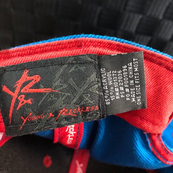 Young & Reckless Los Angeles Blue/Red Snapback Hat Adjustable - Picture 4 of 6